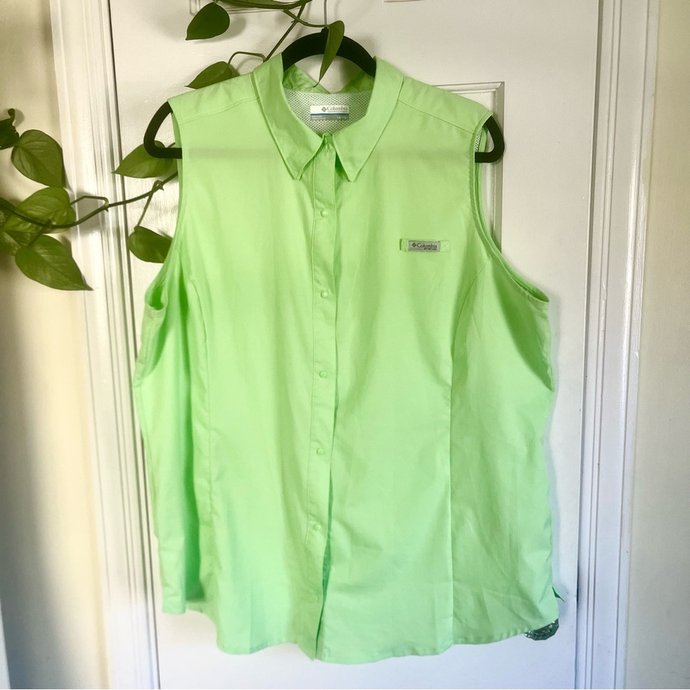 Columbia Women's PFG Tamiami Sleeveless Shirt, Women’s Size 1X, UPF 50+